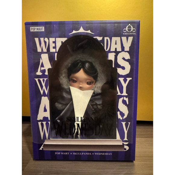 Skullpanda x Pop Mart Wednesday Addams Doll Pendant NIB